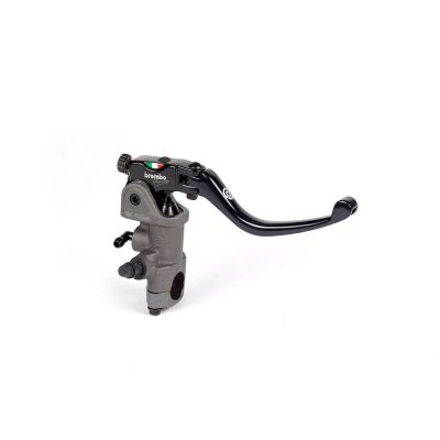 Pompa freno anteriore radiale forgiata Brembo 15RCS con leva corta snodata e interruttore stop