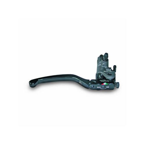 Pompa freno anteriore radiale forgiata Brembo 19RCS con leva snodata e interruttore stop con attacco manubrio 1 pollice