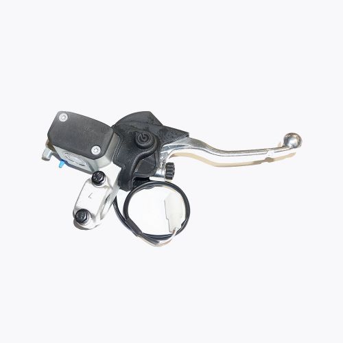 Pompa freno anteriore assiale Brembo OFF-ROAD 10X16 Corpo in alluminio fuso leva argento con serbatoio e interruttore stop