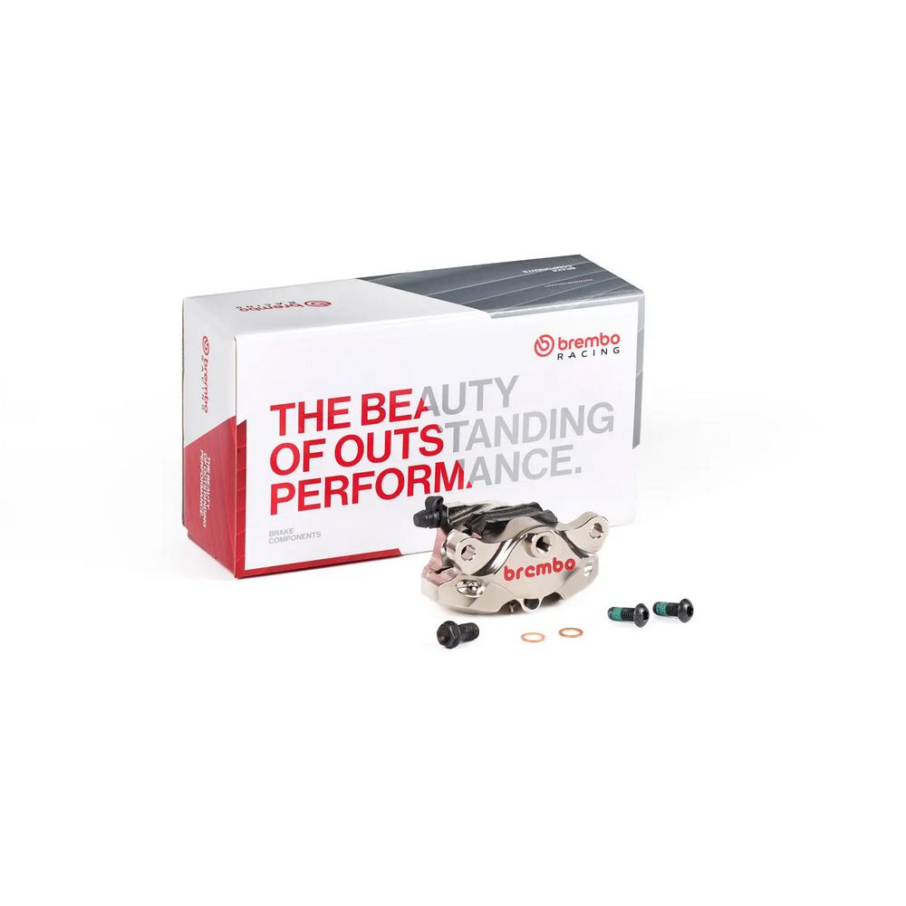 Pinza Freno Brembo GP2-SS corpo finitura nichel Assiale 2 pistoncini 34 mm interasse fori 84 mm