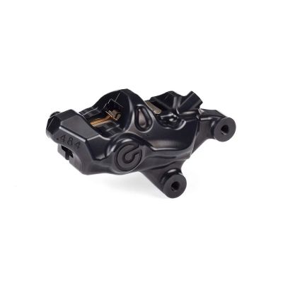 Pinza Freno Anteriore Destra Fissa Assiale Brembo 484 LOGONERO corpo nero 4 pistoncini 32 mm interasse fori 69,1 mm