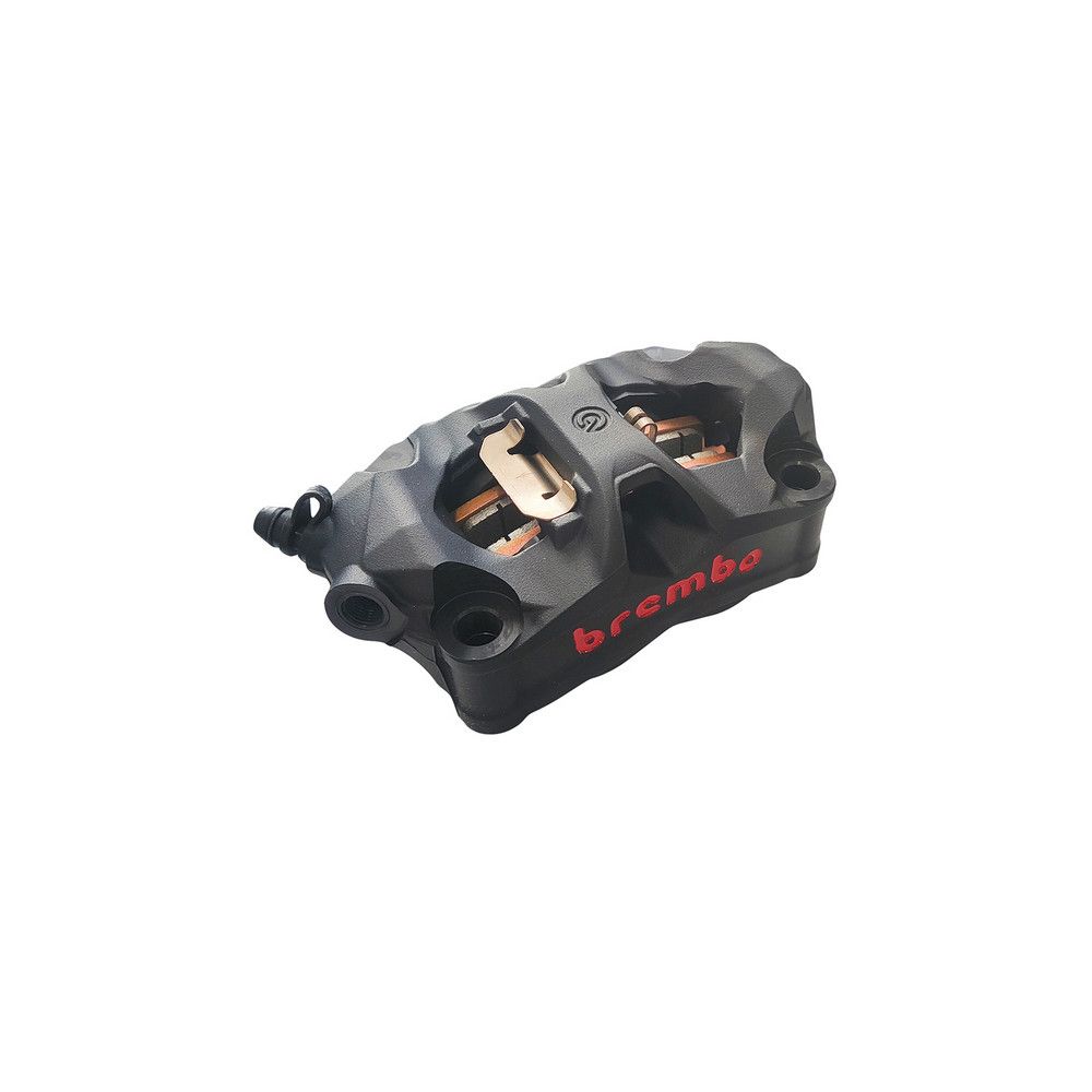 Pinza Freno Anteriore Sinistra Fissa Radiale Brembo STYLEMA corpo nero 4 pistoncini 30 mm interasse fori 100 mm