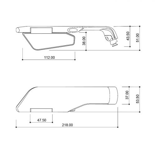 BARRACUDA  SKIN AIR NAKED Specchietti retrovisori aerodinamici in alluminio CNC naked