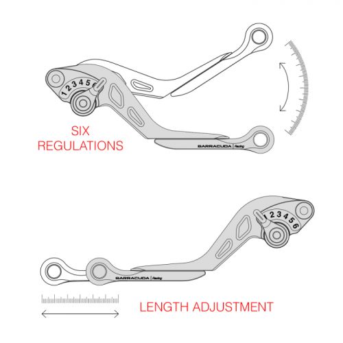 BARRACUDA Kit Leve Freno Anteriore e Posteriore per HONDA INTEGRA 700 / 750 2012/19 - FORZA 750 2021/25 - X-ADV 750 2017/24