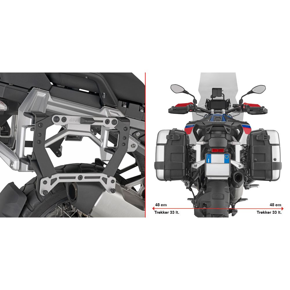 Adattatore GIVI PL5146 Valigie Monokey su Telai Originali BMW R1300GS Adv