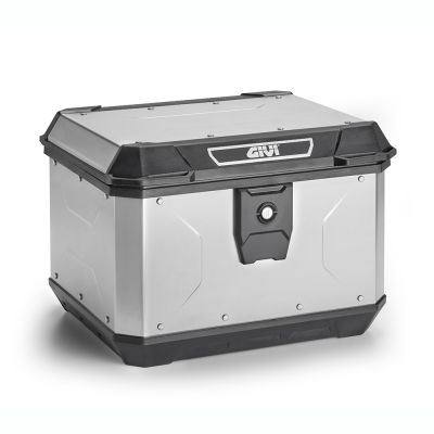 GIVI ALP44A2 Bauletto posteriore 44 litri ALPINA MONOLOCK in alluminio naturale con piastra e kit universale