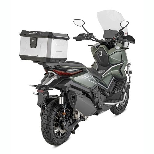 GIVI ALP44A2 Bauletto posteriore 44 litri ALPINA MONOLOCK in alluminio naturale con piastra e kit universale