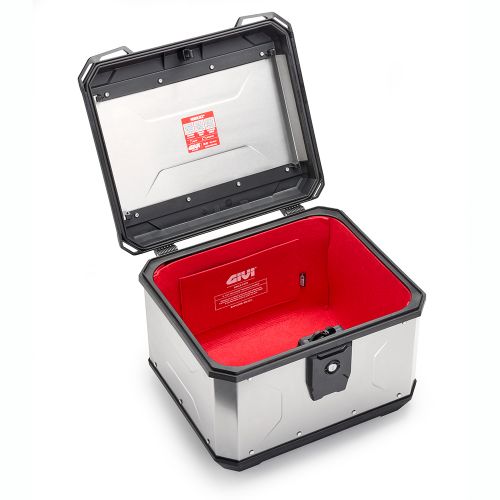 GIVI ALP44A2 Bauletto posteriore 44 litri ALPINA MONOLOCK in alluminio naturale con piastra e kit universale