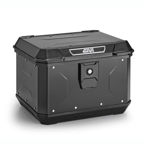 GIVI ALP44B2 Bauletto posteriore 44 litri ALPINA BLACK LINE MONOLOCK in alluminio nero con piastra e kit universale