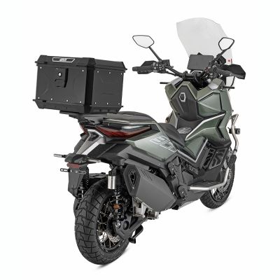 GIVI ALP44B2 Bauletto posteriore 44 litri ALPINA BLACK LINE MONOLOCK in alluminio nero con piastra e kit universale
