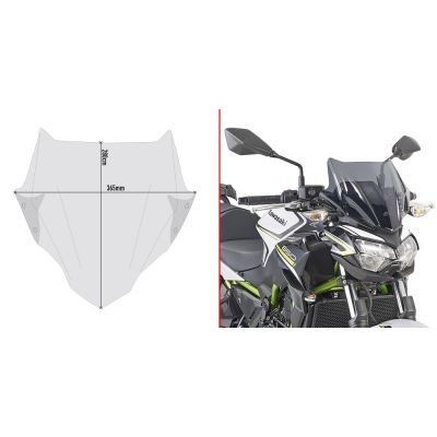 GIVI 4128S Cupolino fumé con attacchi specifici per KAWASAKI Z 650 2020 / 2026