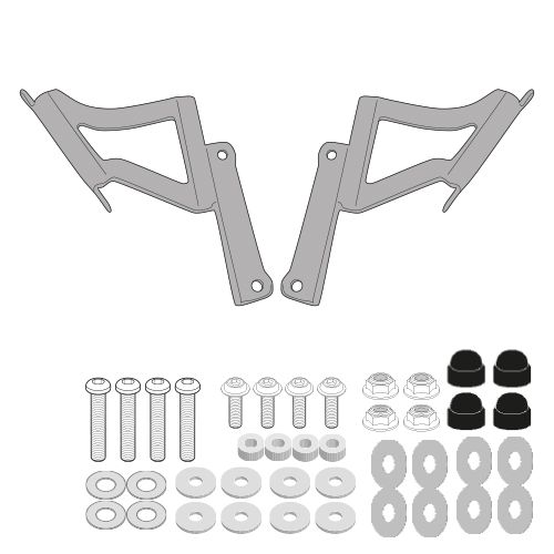 GIVI 4128S Cupolino fumé con attacchi specifici per KAWASAKI Z 650 2020 / 2026