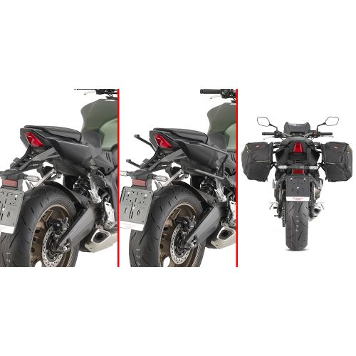 GIVI TR1208 Telaietti REMOVE-X sgancio rapido per borse soffici laterali per HONDA CB 650 R 2021 / 2026 - CBR 650 R 2021 / 2023