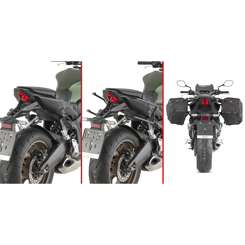 GIVI TR1208 Telaietti REMOVE-X sgancio rapido per borse soffici laterali per HONDA CB 650 R 2021 / 2026 - CBR 650 R 2021 / 2023