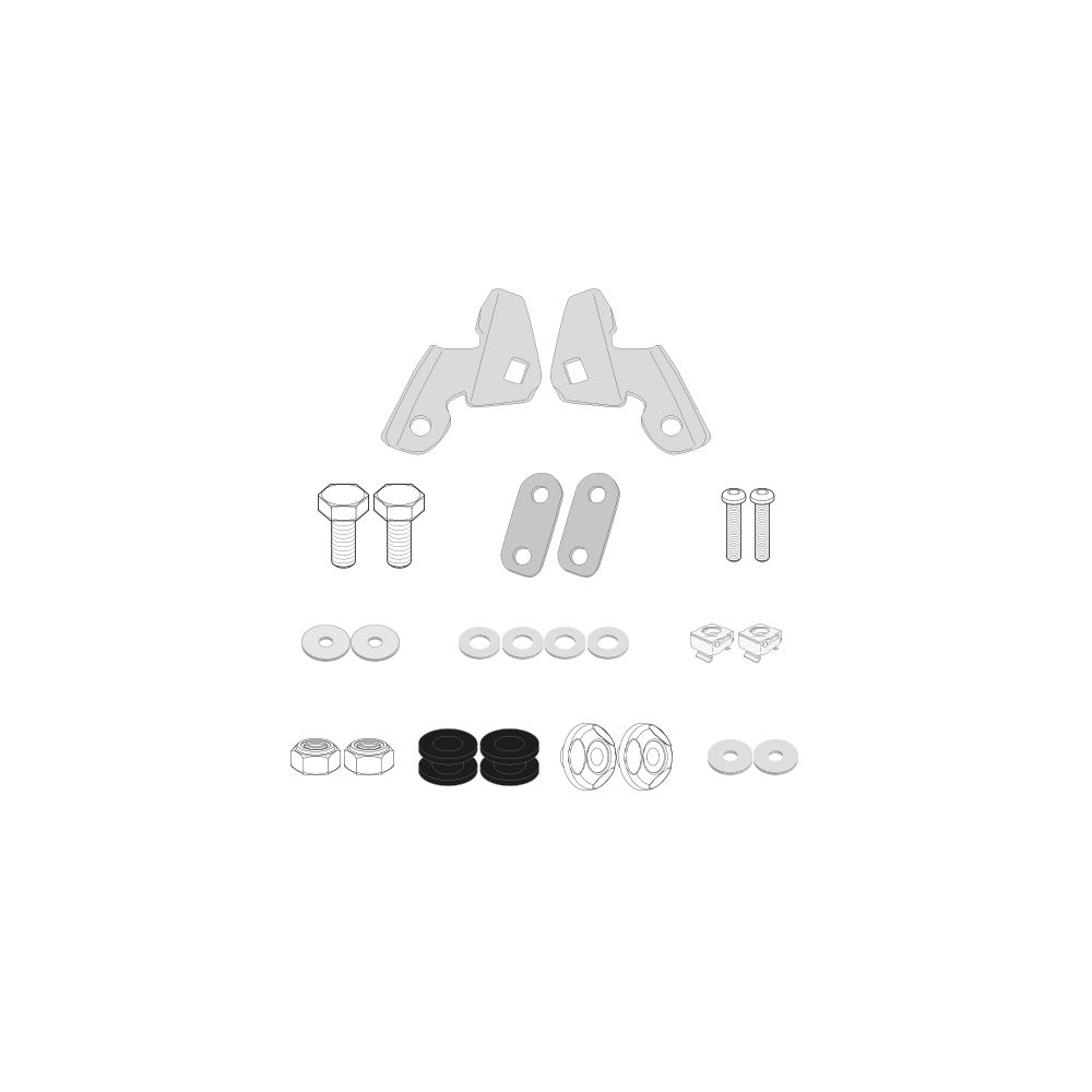 GIVI Kit di attacchi specifico per Cupolino Parabrezza 1163DT - 1129DT - 1129D