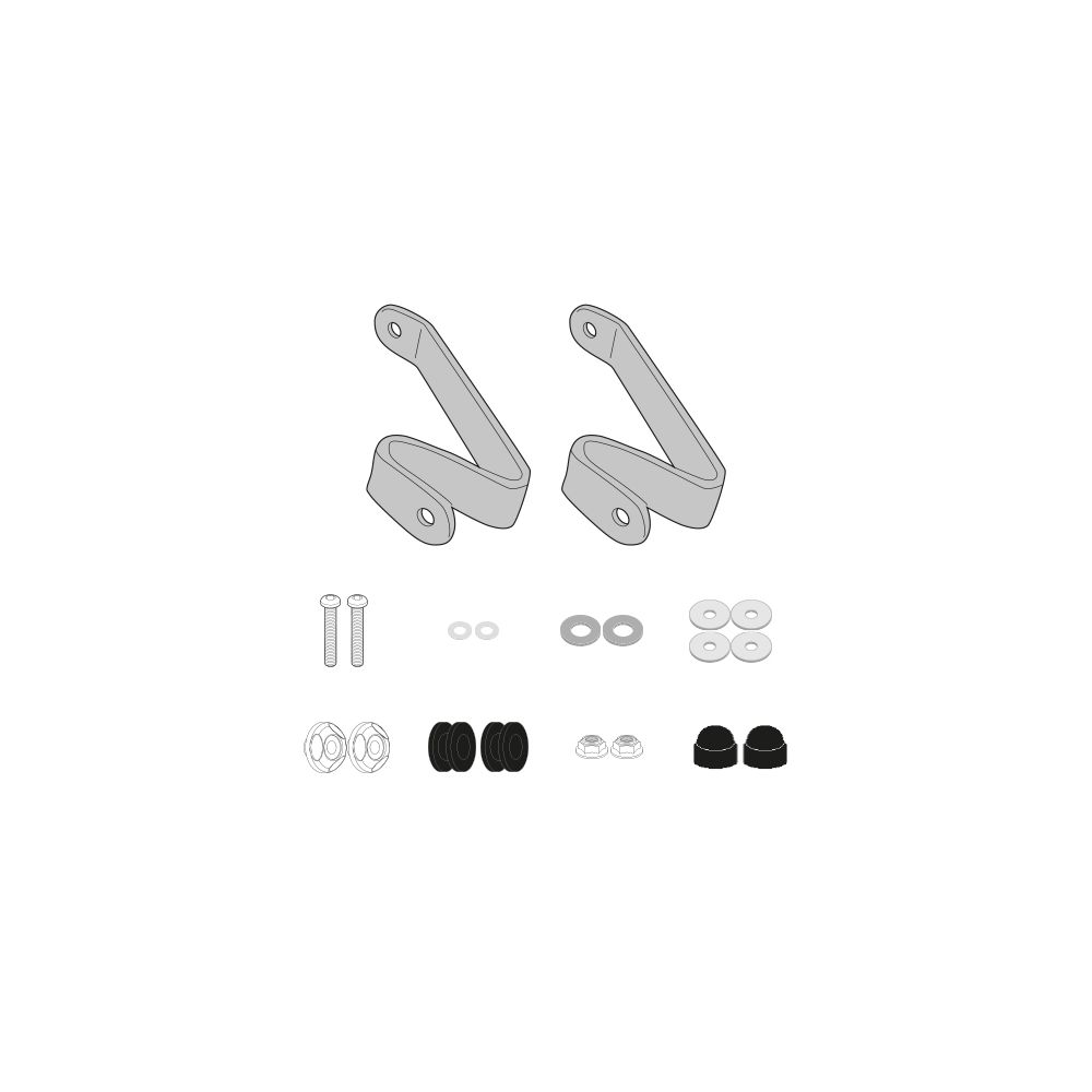 GIVI Kit di attacchi specifico per Cupolino Parabrezza 1190DT per HONDA PCX 125 2021 / 2024