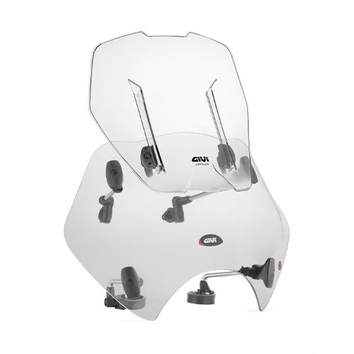 GIVI AF49B AIRFLOW Parabrezza scorrevole universale trasparente a 4 punti di fissaggio con attacchi universali D45
