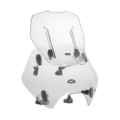 GIVI AF49B AIRFLOW Parabrezza scorrevole universale trasparente a 4 punti di fissaggio con attacchi universali D45