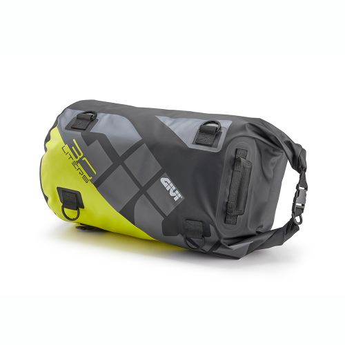 GIVI EA114GYB Borsa cargo rullo da sella o portapacchi impermeabile 30 litri con grafica di colore grigio e giallo