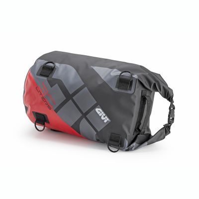 GIVI EA114GRB Borsa cargo rullo da sella o portapacchi impermeabile 30 litri con grafica di colore grigio e rosso