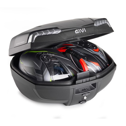 Bauletto Monolock GIVI E46 Riviera Tech 46 Litri Catadiottri Argento