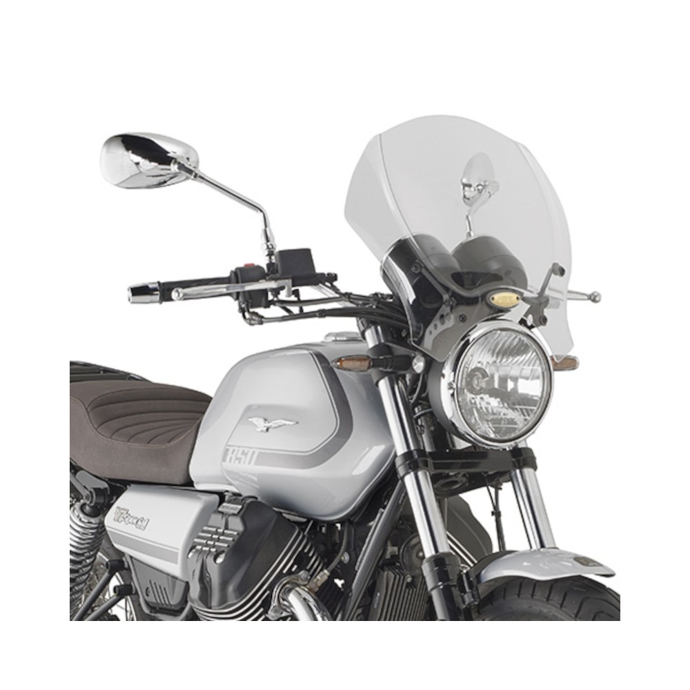Kit Cupolino GIVI 140A Trasparente con Attacchi AL8206A per Guzzi V7 850