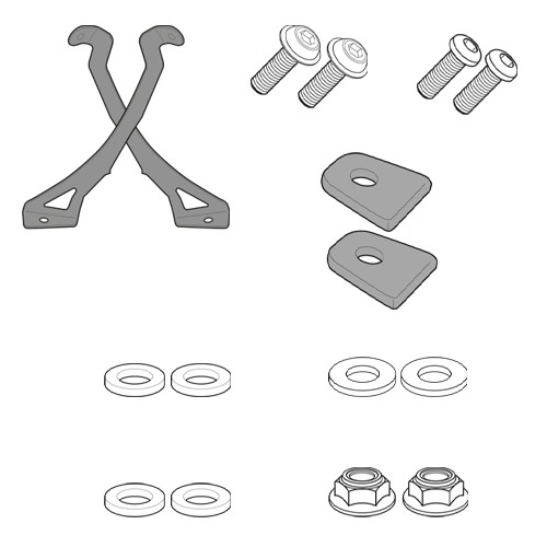 Kit Parabrezza GIVI 5107DT e Attacchi D5107KIT per BMW F 700 GS 13-17