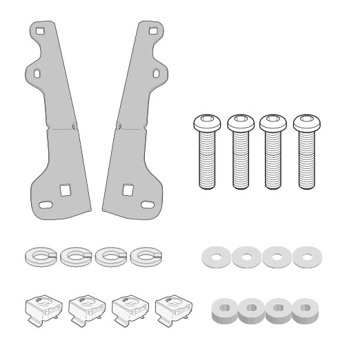 Kit Cupolino GIVI D5127ST Trasparente e Attacchi D5129KIT per BMW F GS