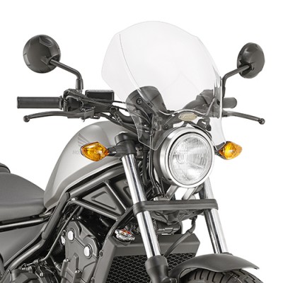 Kit Cupolino GIVI 140A Trasparente e Attacchi AL1160A per Honda CMX 500 Rebel
