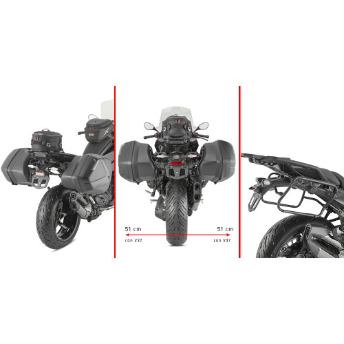 Telaietti Laterali GIVI PLX5153 Monokey Side per BMW R 1300 RS