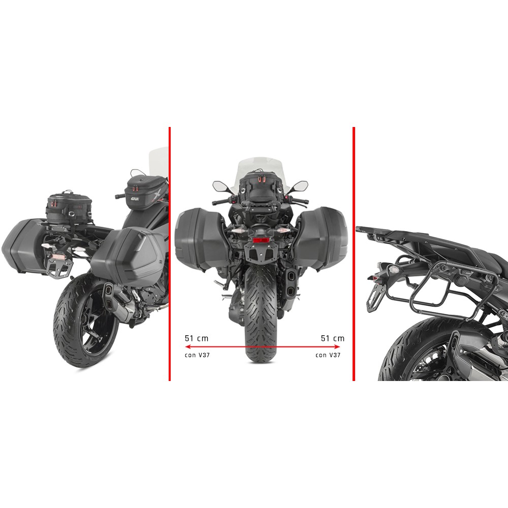 Telaietti Laterali GIVI PLX5153 Monokey Side per BMW R 1300 RS