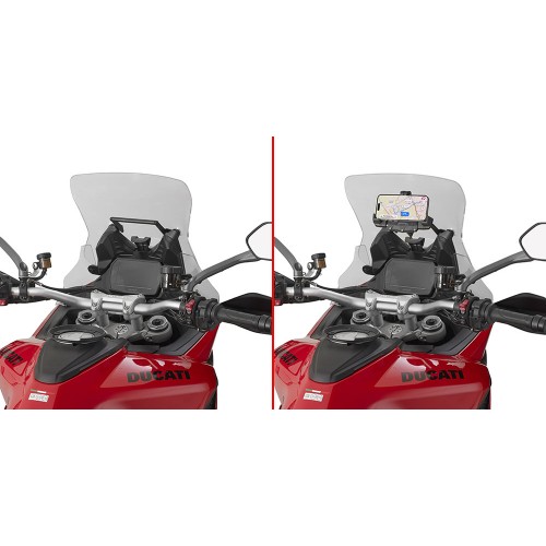 Traversino Cupolino GIVI FB7416 per Porta GPS Smartphone Ducati Multistrada V2
