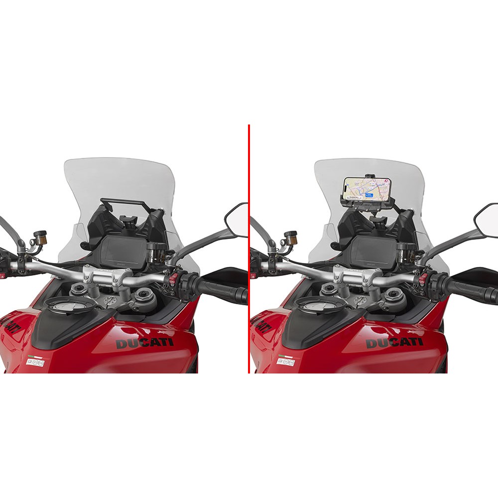 Traversino Cupolino GIVI FB7416 per Porta GPS Smartphone Ducati Multistrada V2