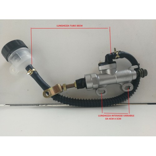 Pompa freno posteriore universale con serbatoio moto 11mm
