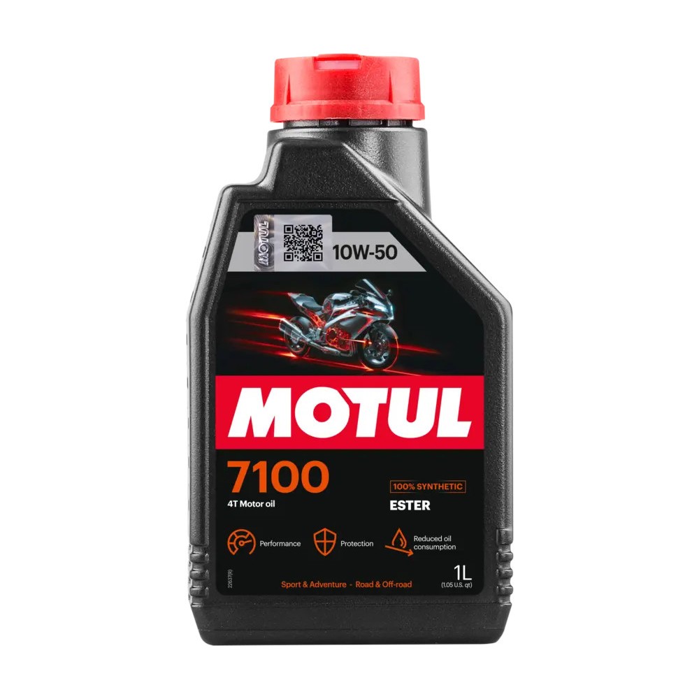 Olio Motore MOTUL 7100 4T 10W-50 100% Sintetico Estere Rosso 1L