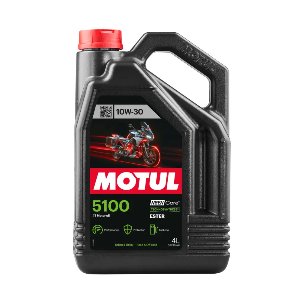 Olio Motore MOTUL 5100 4T 10W-30 Technosynthese Estere 4L