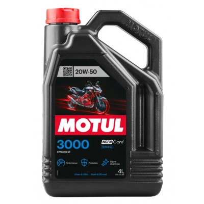 Olio Motore MOTUL 3000 4T 20W-50 Minerale Custom Harley-Davidson 4L