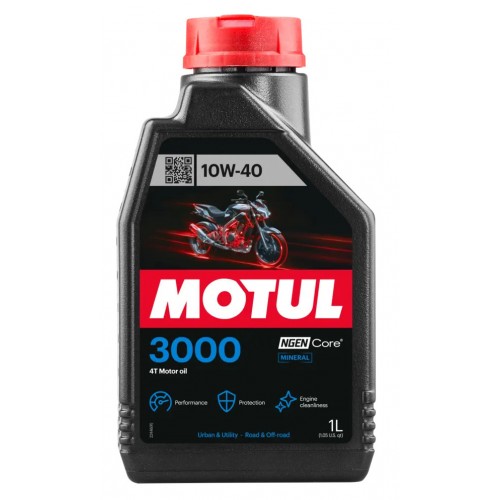 Olio Motore MOTUL 3000 4T 10W-40 Minerale NGEN Core