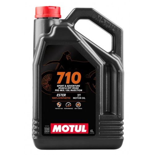 Olio Miscela MOTUL 710 2T 100% Sintetico Estere per Miscelatore 4L