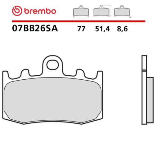 Pastiglie Freno Anteriore BREMBO 07BB26SA Sinterizzate Rosse Moto BMW
