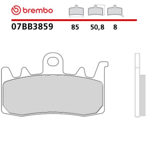 Pastiglie Freno Posteriore BREMBO 07BB3859 Genuine Sinter Triumph Rocket 3