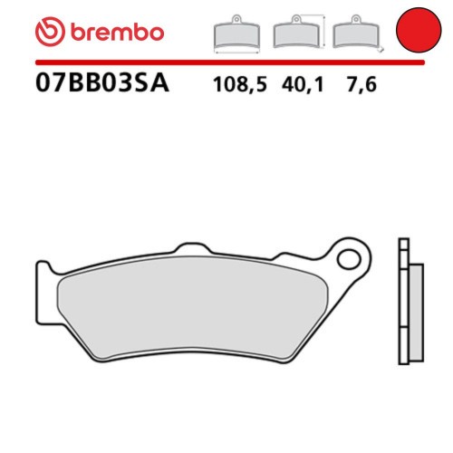 Pastiglie Freno Anteriore BREMBO 07BB03SA Sinterizzate Rosse