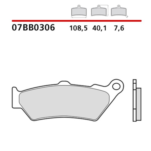 Pastiglie Freno Anteriore BREMBO 07BB0306 Carbon Ceramic Blu