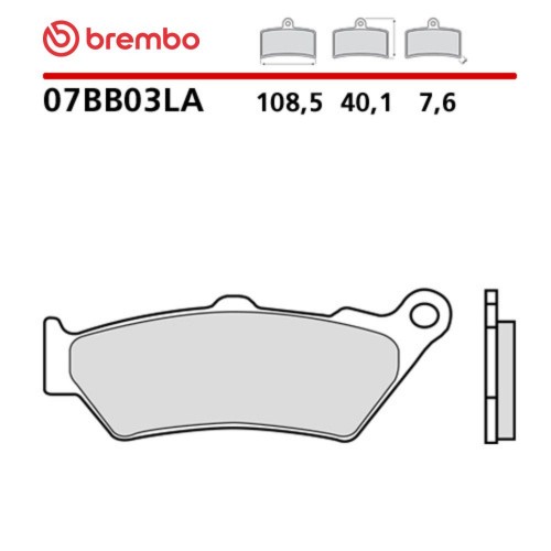 Pastiglie Freno Anteriore BREMBO 07BB03LA Sinterizzate Bianche