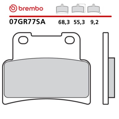 Pastiglie Freno Anteriore BREMBO 07GR77SA Sinterizzate Rosse