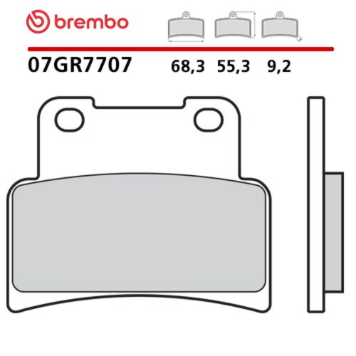 Pastiglie Freno Anteriore BREMBO 07GR7707 Carbon Ceramic Blu