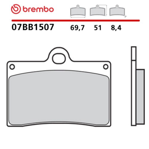 Pastiglie Freno Anteriore BREMBO 07BB1507 Carbon Ceramic Blu