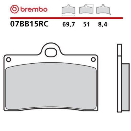 Pastiglie Freno Anteriore BREMBO 07BB15RC Carbon Ceramic Uso Pista