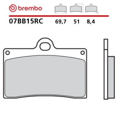 Pastiglie Freno Anteriore BREMBO 07BB15RC Carbon Ceramic Uso Pista