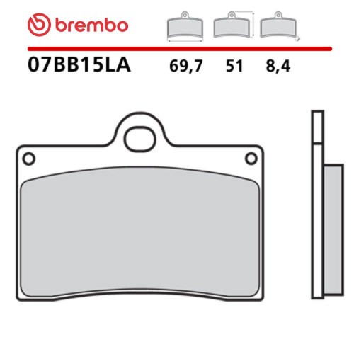 Pastiglie Freno Anteriore BREMBO 07BB15LA Sinterizzate Bianche